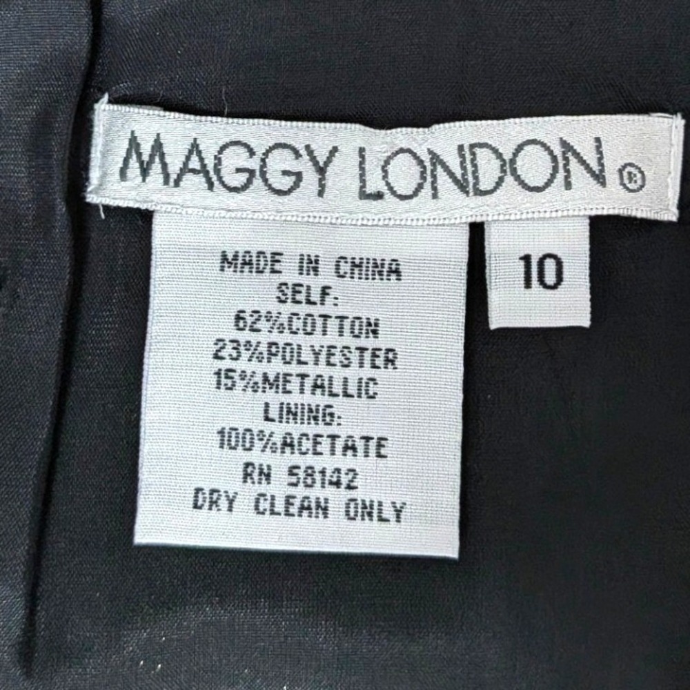 Maggy London Metallic Gold Bubble Hem Mini Cocktail Dress Pockets Size 10 - Picture 3 of 13